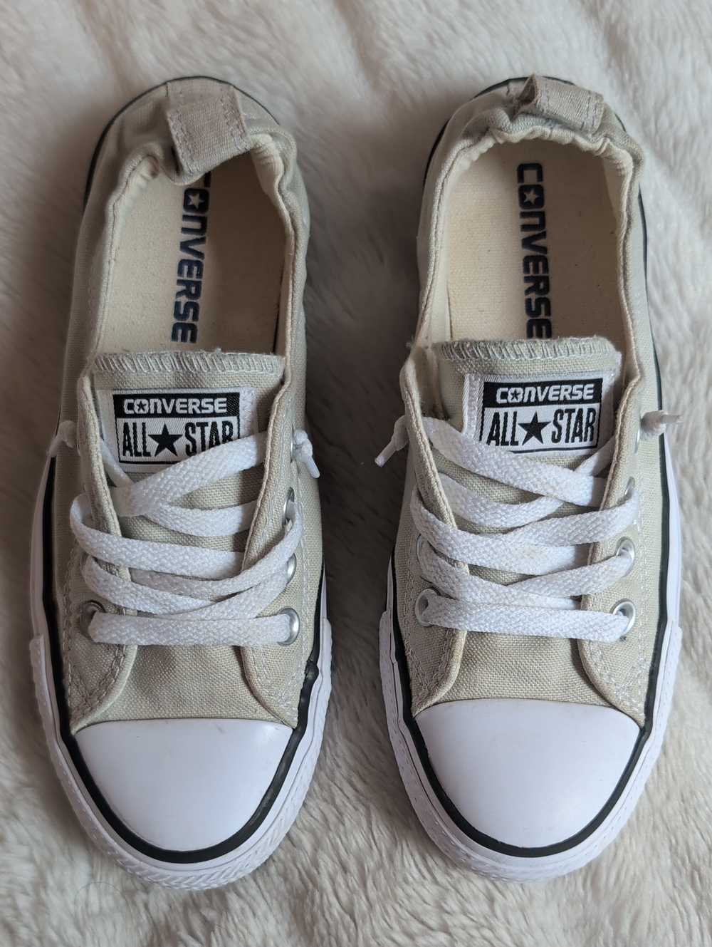 Converse All Star Low Top Shoreline Sneakers Beige Womens' Sz 6